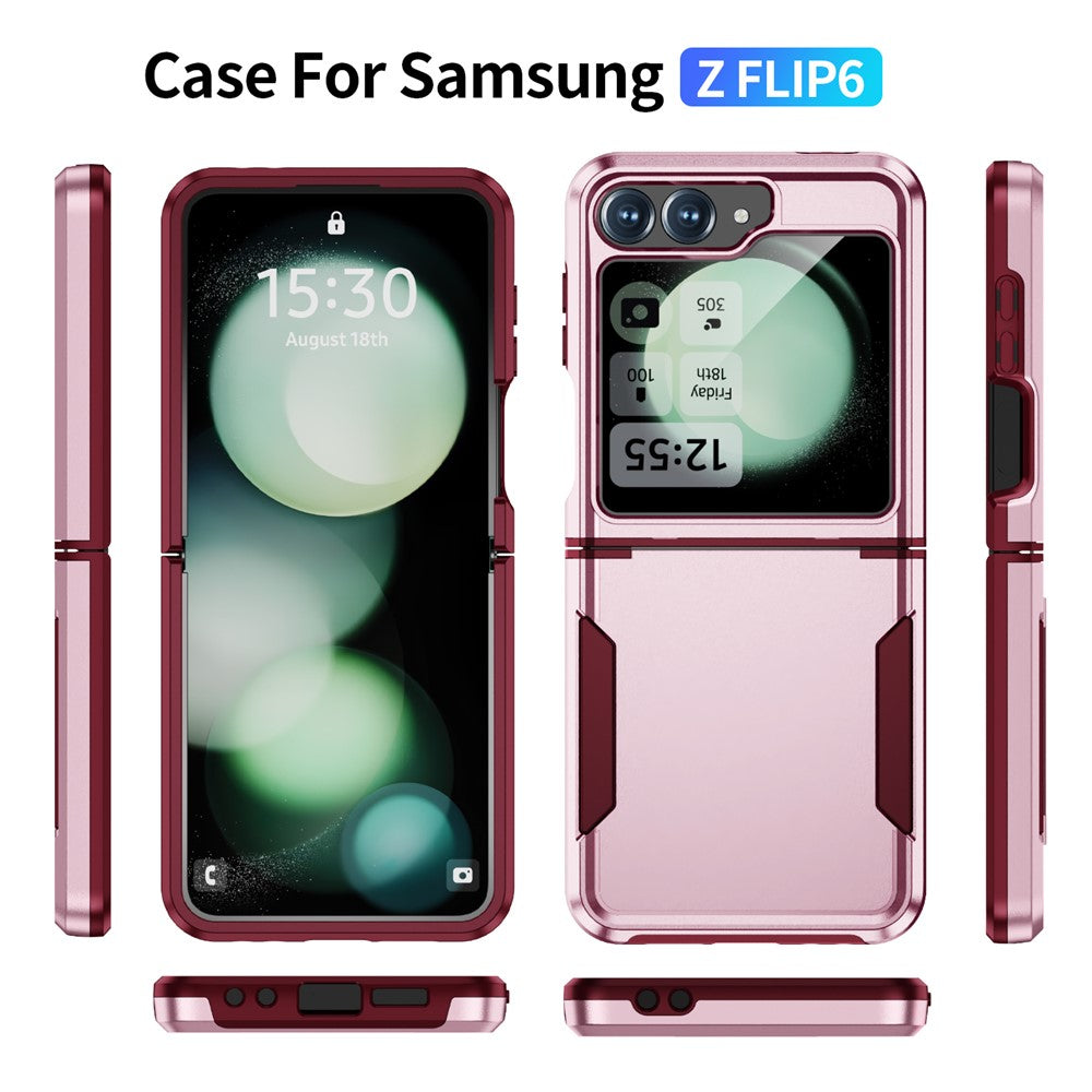 Samsung Galaxy Z Flip7 FE 5G / Z Flip6 5G-skal PC+TPU militärklassat fallskyddande mobilskal