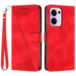 For Oppo Reno13 F 5G (Reno 13 FS 5G) / 4G Case Handbag Imprinted Triangle Leather Phone Cover