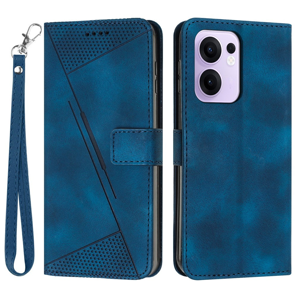 For Oppo Reno13 F 5G (Reno 13 FS 5G) / 4G Case Handbag Imprinted Triangle Leather Phone Cover