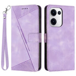 For Oppo Reno13 5G (Global) Case Handbag Imprinted Triangle Leather Phone Cover