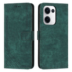 For Oppo Reno13 5G (Global) Case Imprinted Lines Leather Phone Cover with Stand