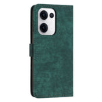 For Oppo Reno13 5G (Global) Case Imprinted Lines Leather Phone Cover with Stand