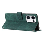 For Oppo Reno13 5G (Global) Case Imprinted Lines Leather Phone Cover with Stand
