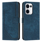 For Oppo Reno13 5G (Global) Case Imprinted Lines Leather Phone Cover with Stand
