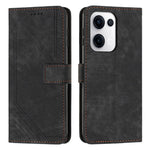 For Oppo Reno13 5G (Global) Case Imprinted Lines Leather Phone Cover with Stand
