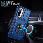 For 	Samsung Galaxy A56 5G Case TPU+PC Slide Camshield Kickstand Phone Cover