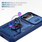 For 	Samsung Galaxy A56 5G Case TPU+PC Slide Camshield Kickstand Phone Cover