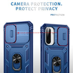 For 	Samsung Galaxy A56 5G Case TPU+PC Slide Camshield Kickstand Phone Cover