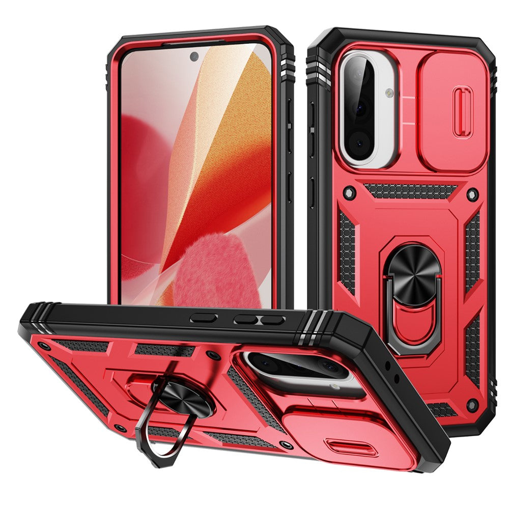 For 	Samsung Galaxy A56 5G Case TPU+PC Slide Camshield Kickstand Phone Cover