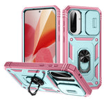For 	Samsung Galaxy A56 5G Case TPU+PC Slide Camshield Kickstand Phone Cover