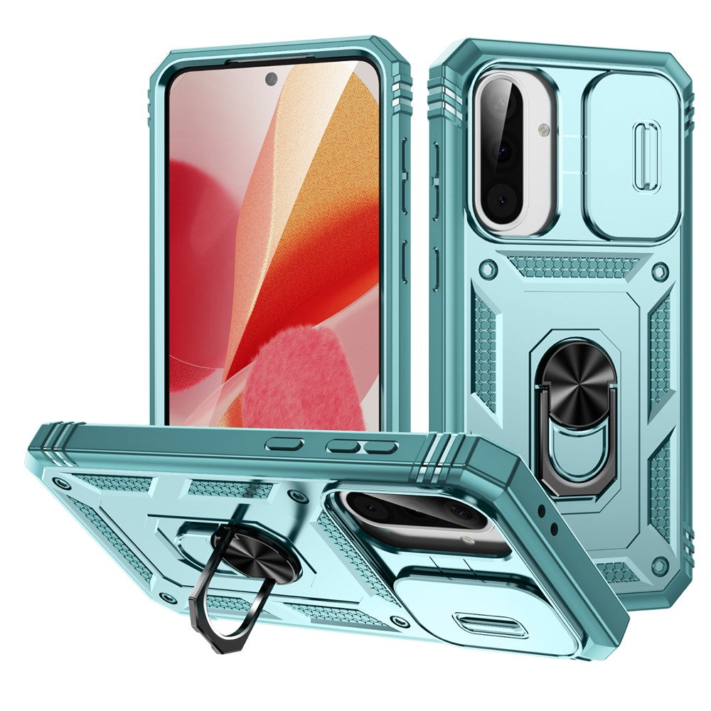 For 	Samsung Galaxy A56 5G Case TPU+PC Slide Camshield Kickstand Phone Cover