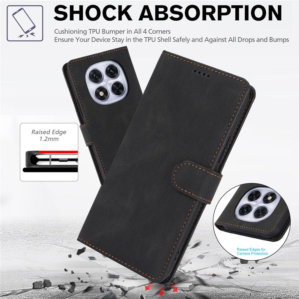 For Xiaomi Redmi Note 14 Pro 4G Case PU Leather Phone Cover with Wallet Stand