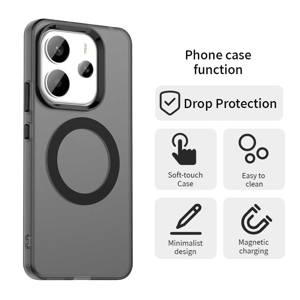 Xiaomi Redmi Note 14 4G (163.25mm) Magnetiskt skal Anti-fall Hybrid mobil Baksida