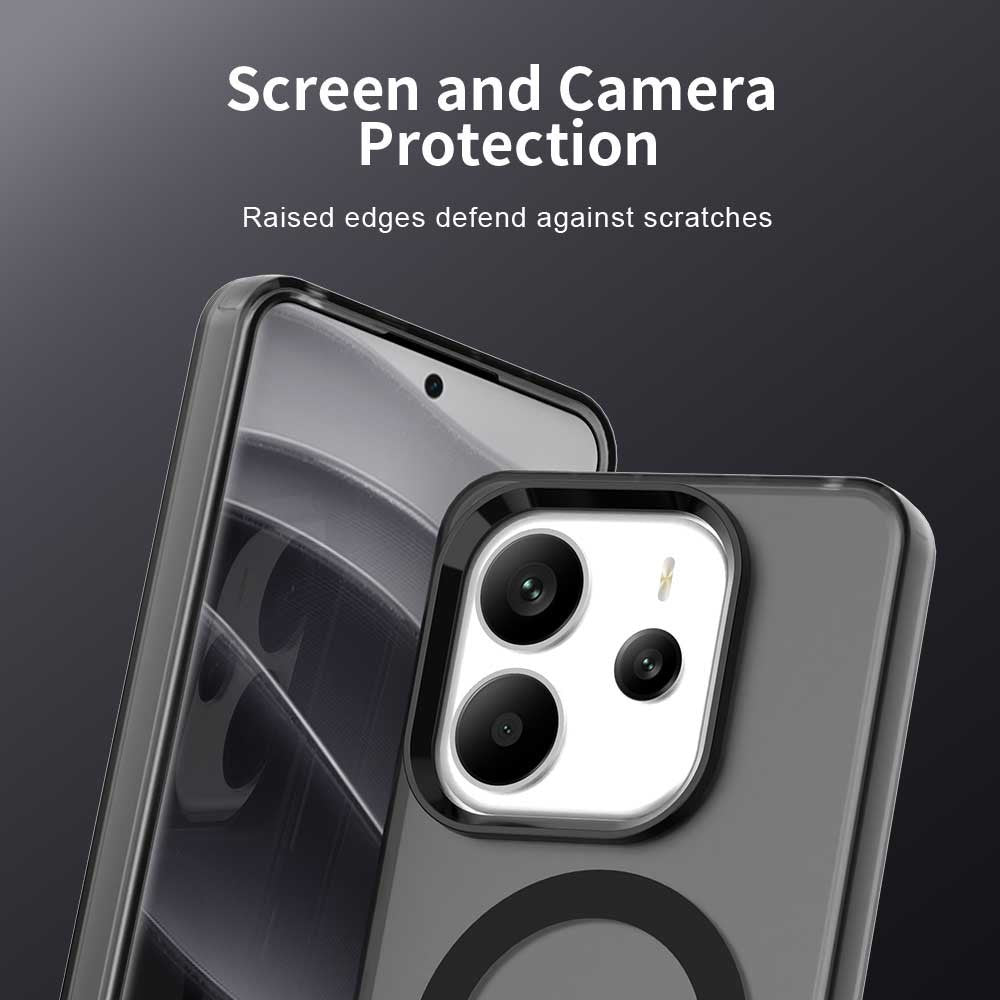 Xiaomi Redmi Note 14 4G (163.25mm) Magnetiskt skal Anti-fall Hybrid mobil Baksida