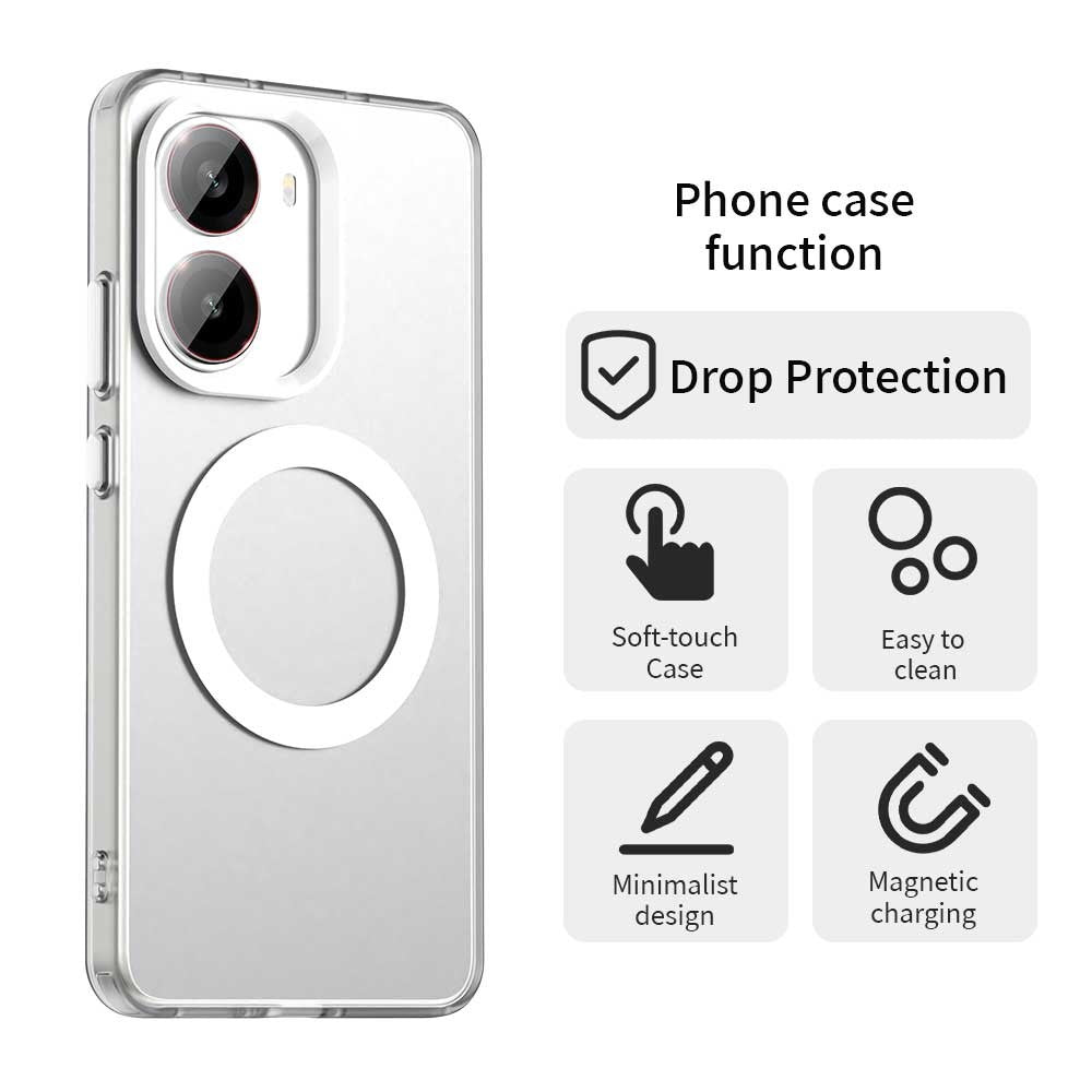 For Xiaomi Redmi Turbo 4 5G / Poco X7 Pro 5G Magnetic Case Anti Drop Hybrid Phone Back Cover