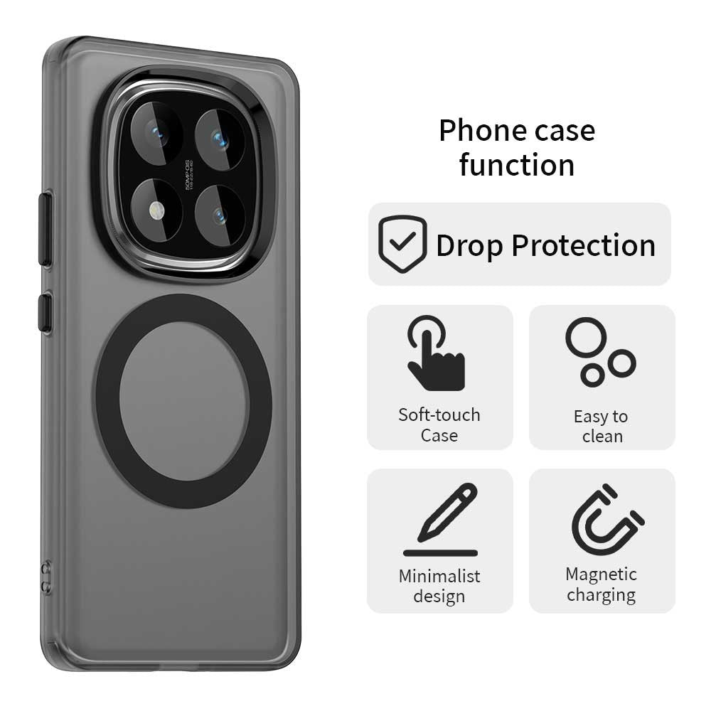 For Xiaomi Redmi Note 14 Pro 4G Magnetic Case Anti Drop Hybrid Phone Back Cover