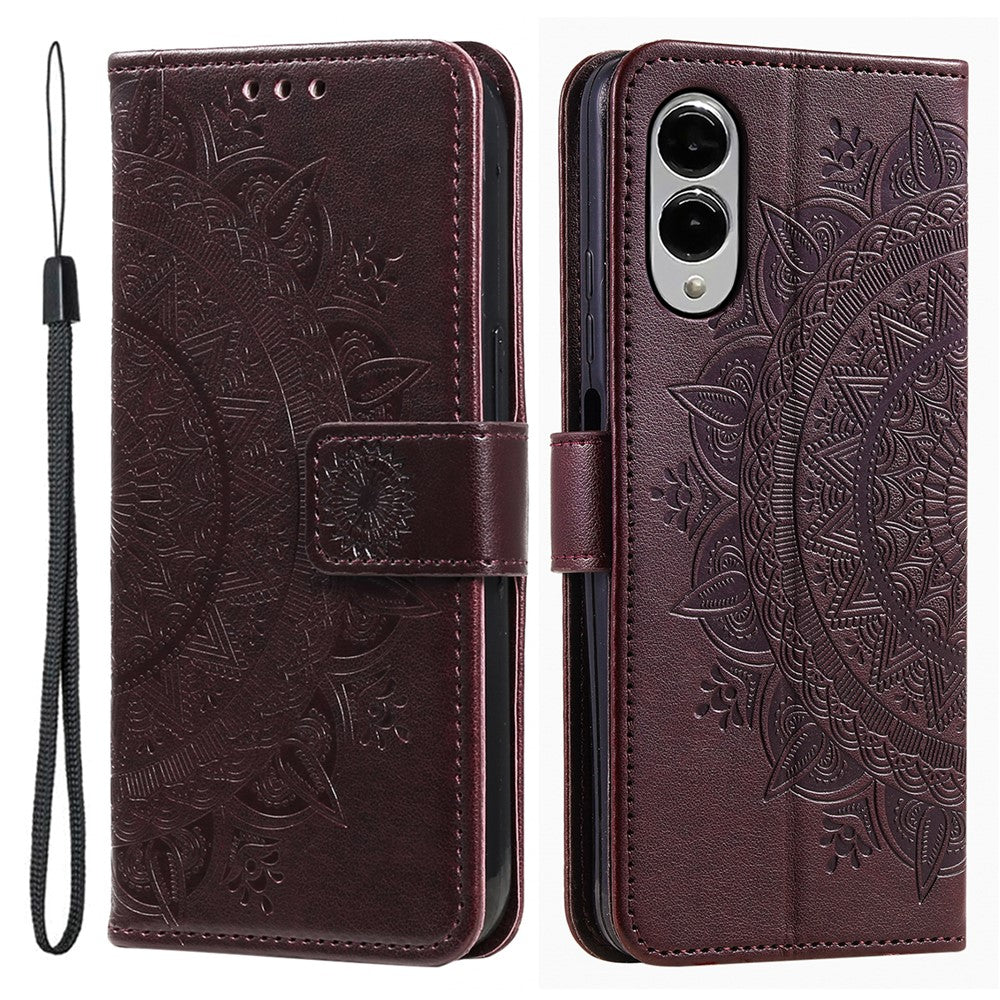 For Samsung Galaxy S25 Edge Stand Case Imprinted Totem PU Leather Wallet Phone Cover