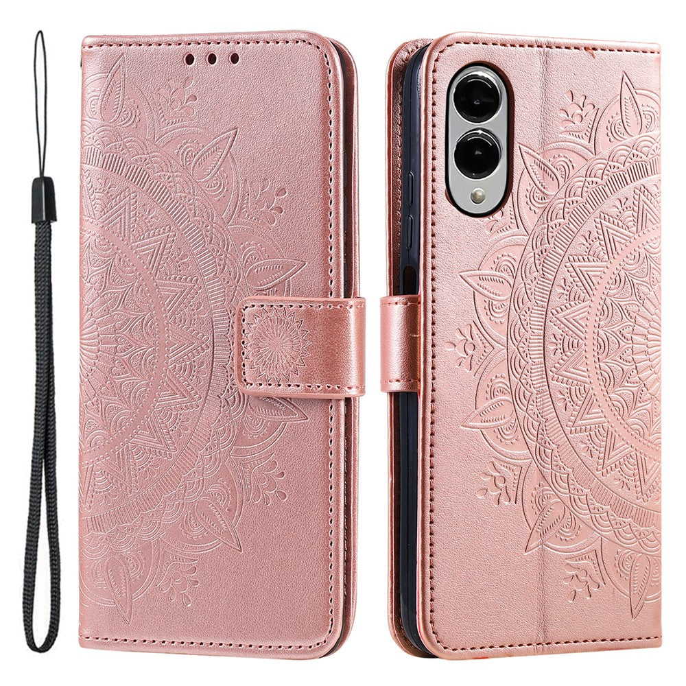 For Samsung Galaxy S25 Edge Stand Case Imprinted Totem PU Leather Wallet Phone Cover