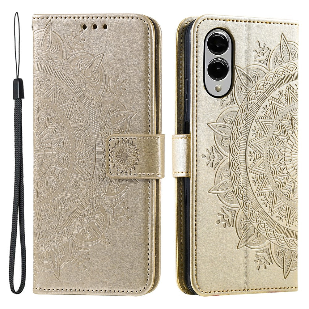 For Samsung Galaxy S25 Edge Stand Case Imprinted Totem PU Leather Wallet Phone Cover