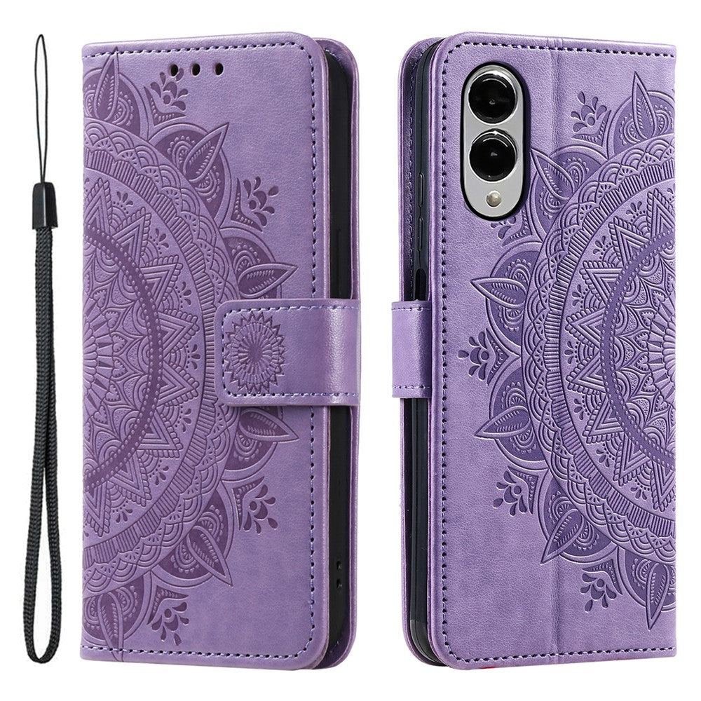 For Samsung Galaxy S25 Edge Stand Case Imprinted Totem PU Leather Wallet Phone Cover