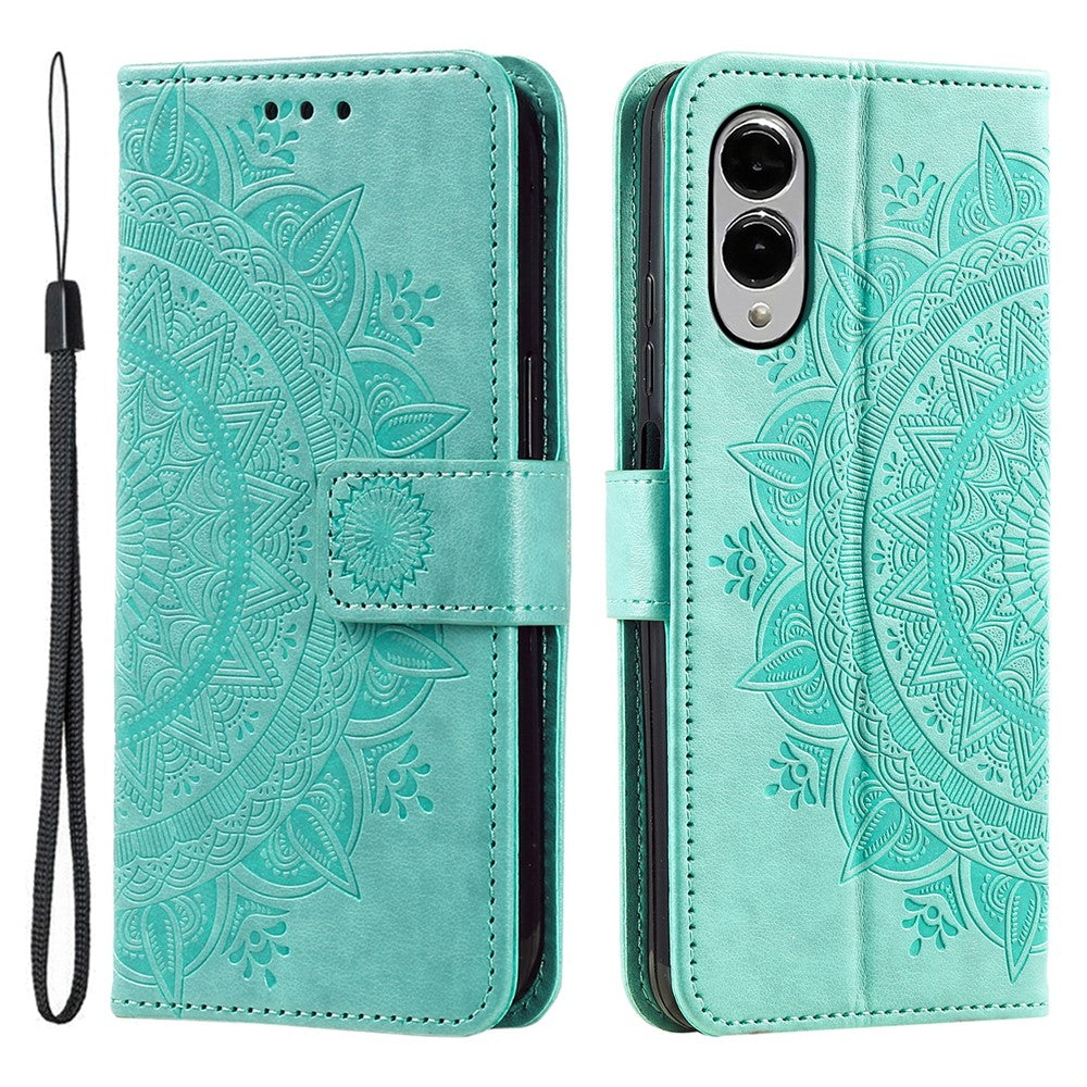 For Samsung Galaxy S25 Edge Stand Case Imprinted Totem PU Leather Wallet Phone Cover