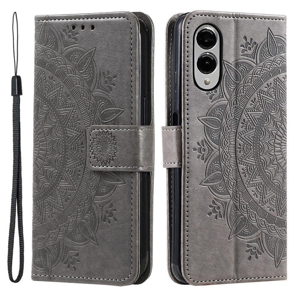 For Samsung Galaxy S25 Edge Stand Case Imprinted Totem PU Leather Wallet Phone Cover