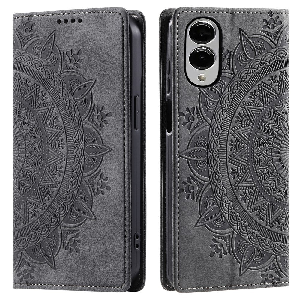 Style-010 For Samsung Galaxy S25 Edge Case Magnetic Closing Leather Phone Cover Pattern Imprinted