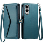 For Samsung Galaxy S25 Edge Leather Case with Wrist Strap Wallet Stand Phone Cover
