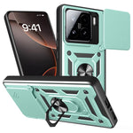 For Xiaomi 15 Case with Slide Camera Lid PC + TPU Kickstand Phone Cover