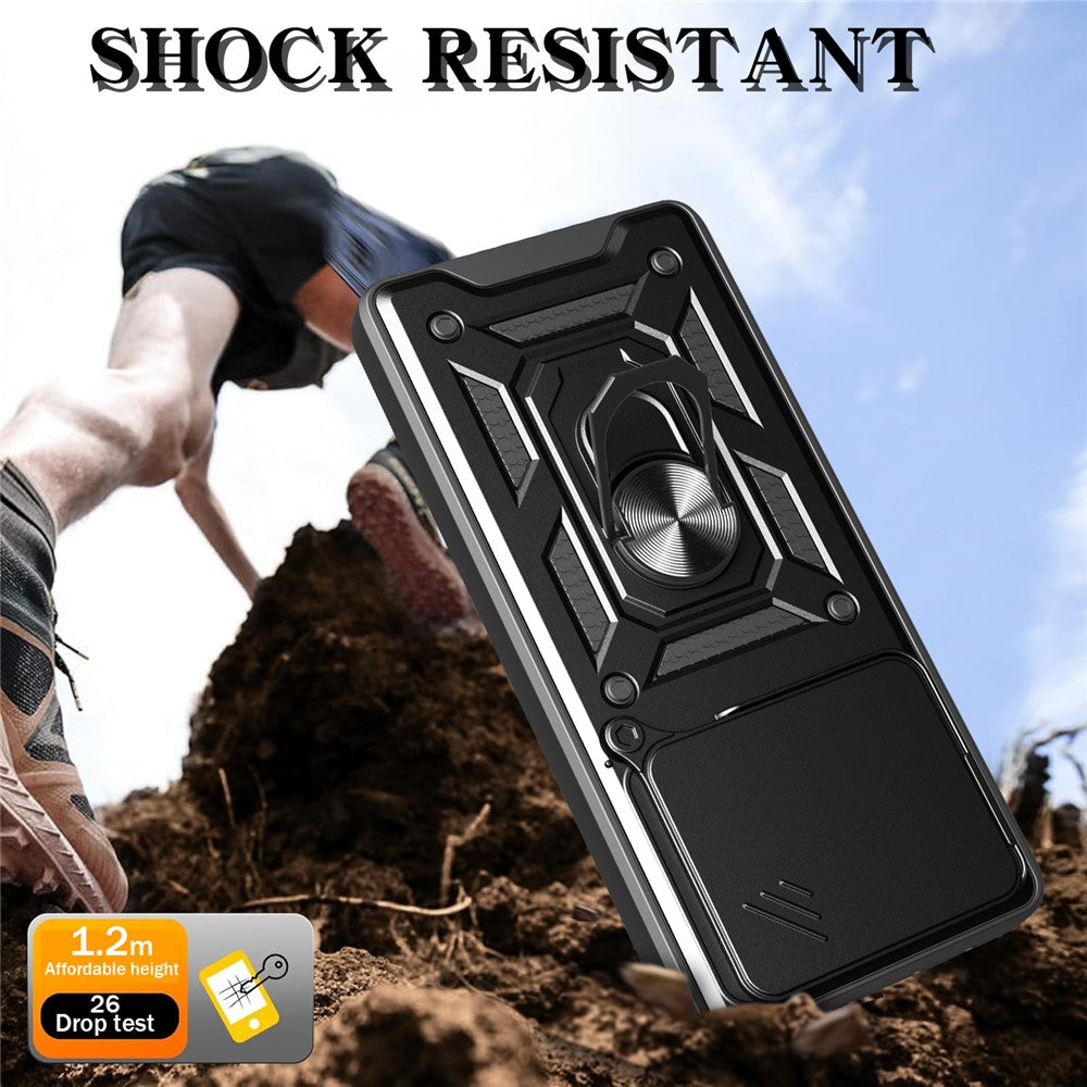 For Xiaomi 15 Pro Case with Slide Camera Lid PC + TPU Kickstand Phone Cover