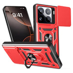 For Xiaomi 15 Pro Case with Slide Camera Lid PC + TPU Kickstand Phone Cover