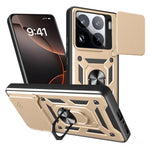 For Xiaomi 15 Pro Case with Slide Camera Lid PC + TPU Kickstand Phone Cover