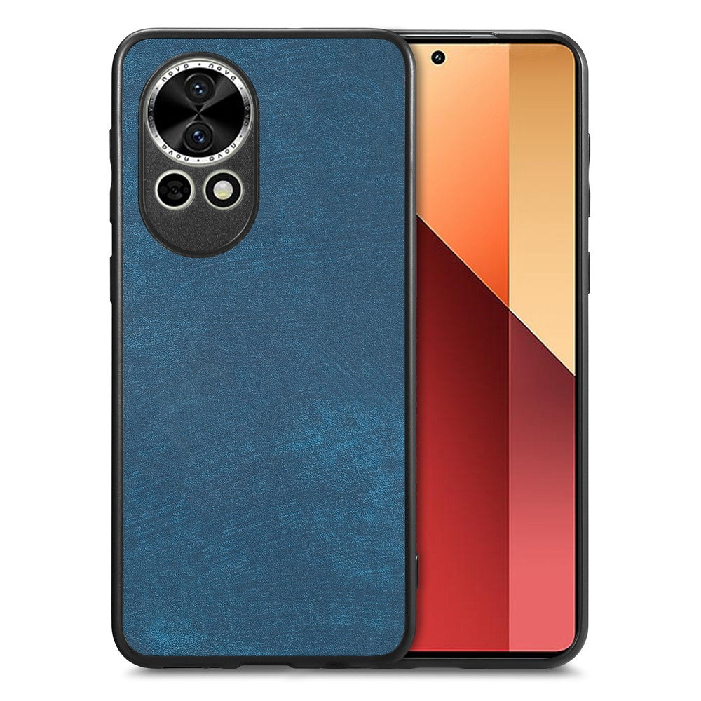 Huawei Nova 13 5G-skal, stötsäkert, smalt retro-läder, baksida