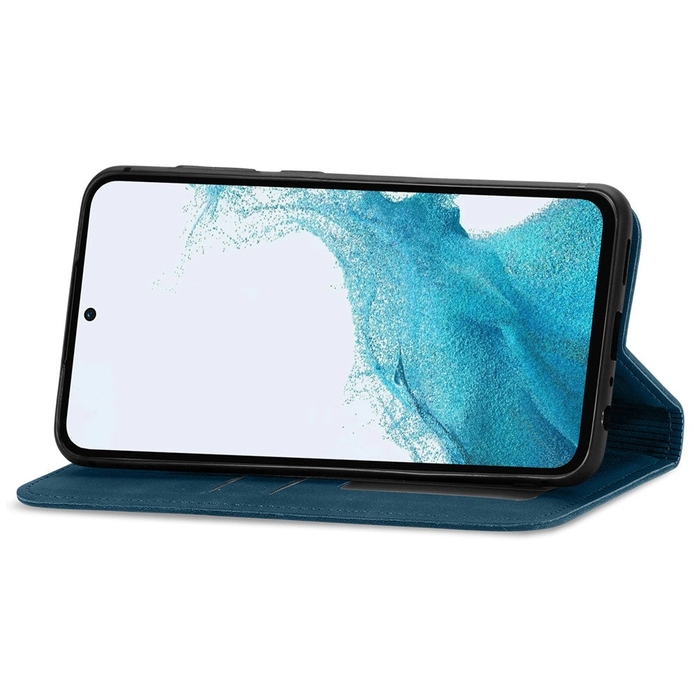 Til Samsung Galaxy A56 5G Cover, "Skin Touch Feeling" Læder Cover med Kortholder og Magnetisk Absorption