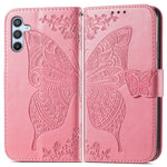 Samsung Galaxy A56 5G Plånboksfodral PU-läder mobilskal Fjärilsmönster