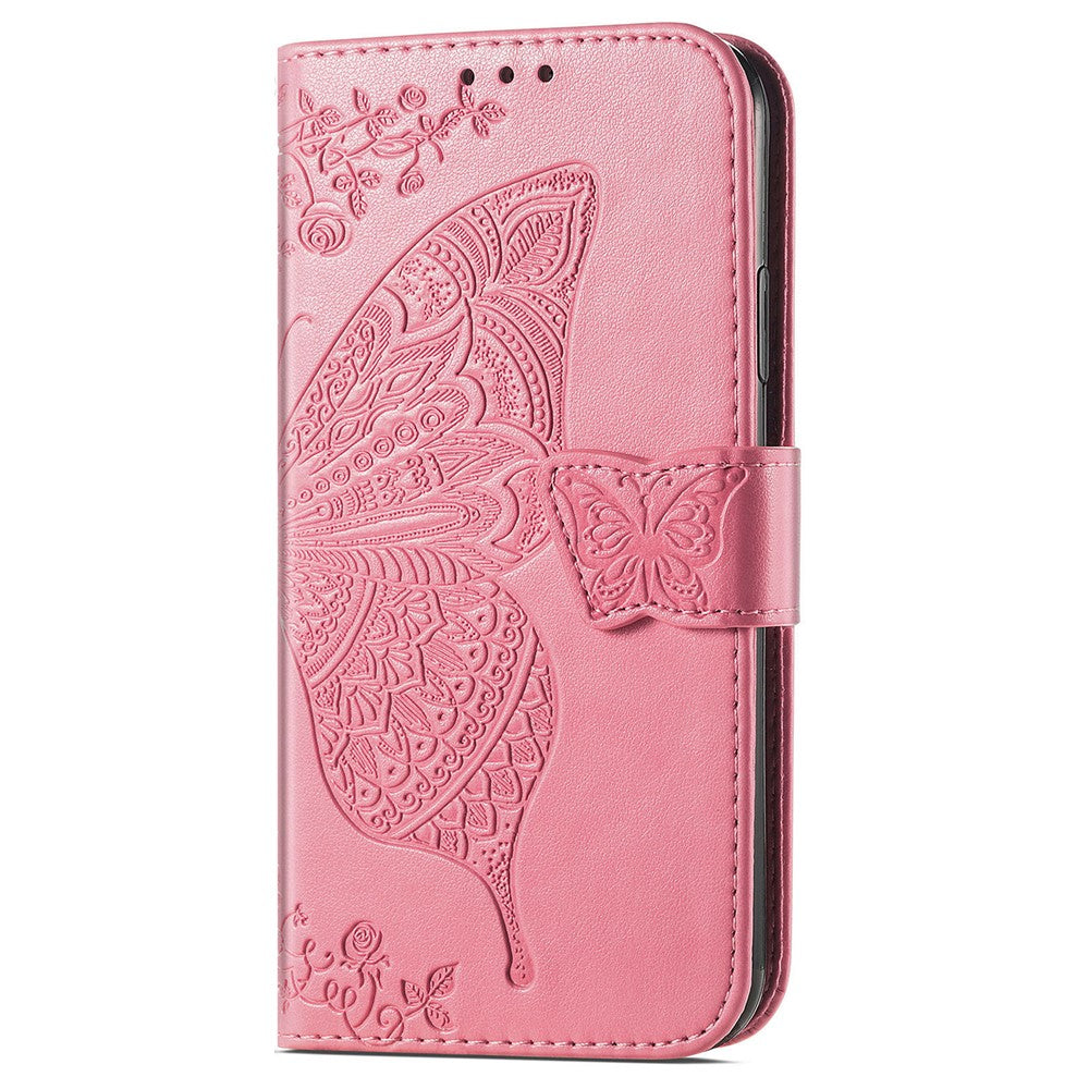 Samsung Galaxy A56 5G Plånboksfodral PU-läder mobilskal Fjärilsmönster