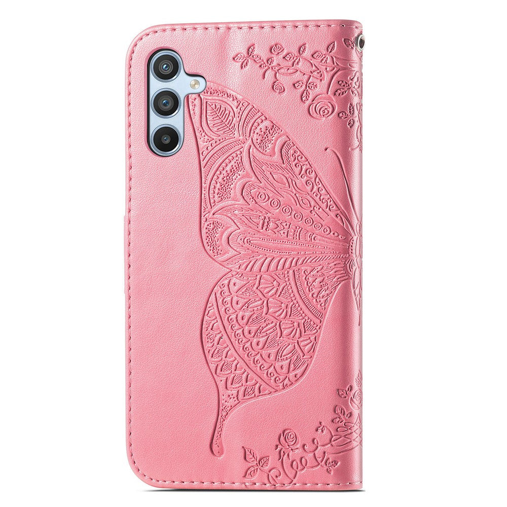 Samsung Galaxy A56 5G Plånboksfodral PU-läder mobilskal Fjärilsmönster