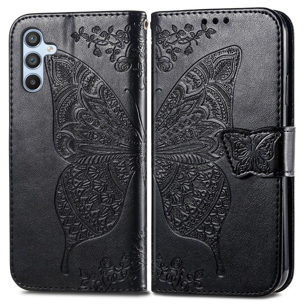 Samsung Galaxy A56 5G Plånboksfodral PU-läder mobilskal Fjärilsmönster