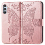 Samsung Galaxy A56 5G Plånboksfodral PU-läder mobilskal Fjärilsmönster