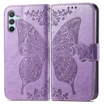 Samsung Galaxy A56 5G Plånboksfodral PU-läder mobilskal Fjärilsmönster