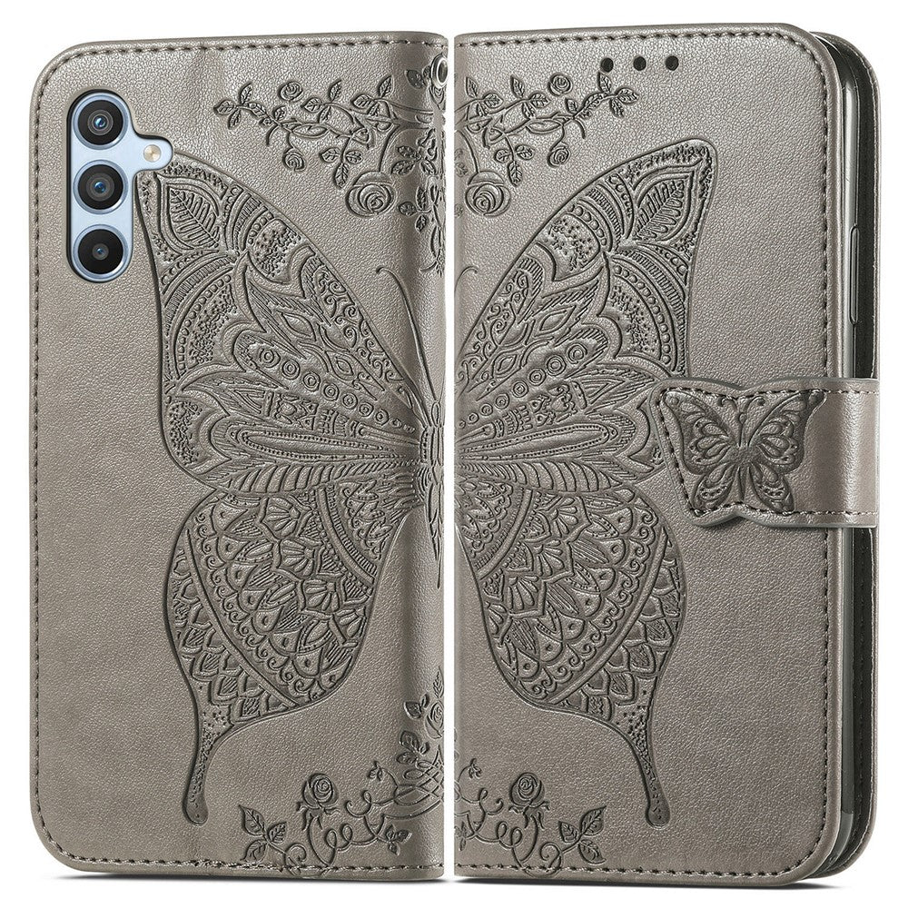 Samsung Galaxy A56 5G Plånboksfodral PU-läder mobilskal Fjärilsmönster