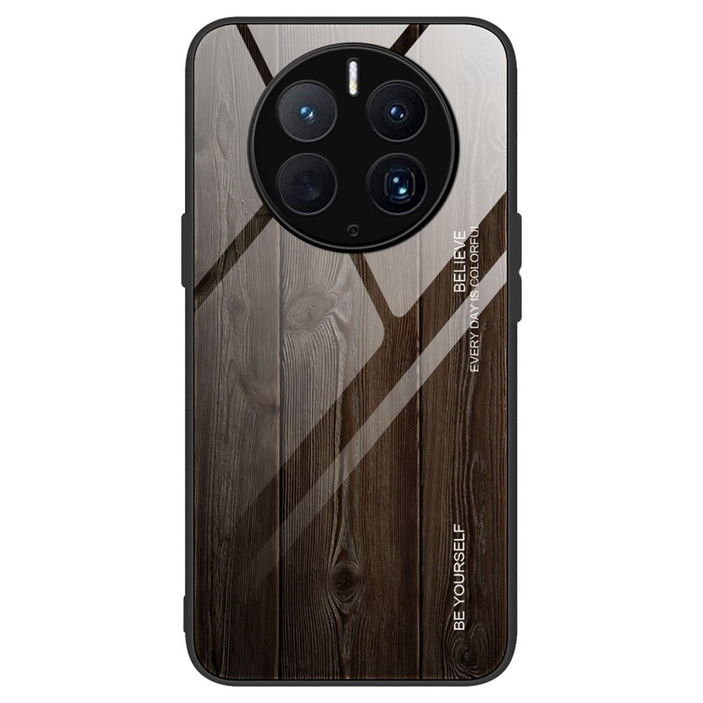 Trämönster mobilskal för Huawei Mate 50 Pro 4G, slitstarkt härdat glas + TPU skyddande mobilskal
