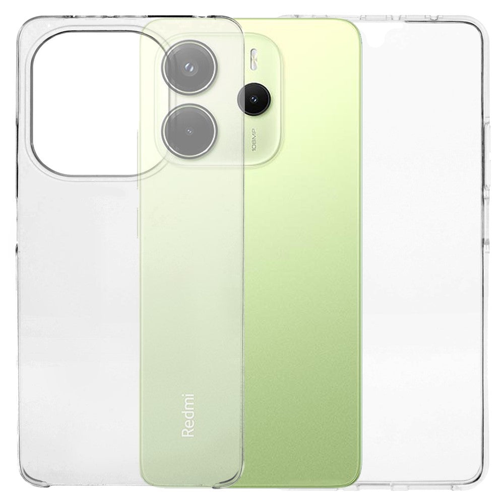 For Xiaomi Redmi Note 14 4G (163.25mm) Case TPU Frame Clear Acrylic Back Phone Cover with PET Film