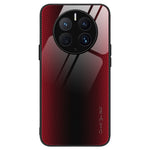 Fingeravtrycksskyddande mobilskal med kolfibertextur för Huawei Mate 50 Pro 4G, mobilskal med härdat glas och TPU