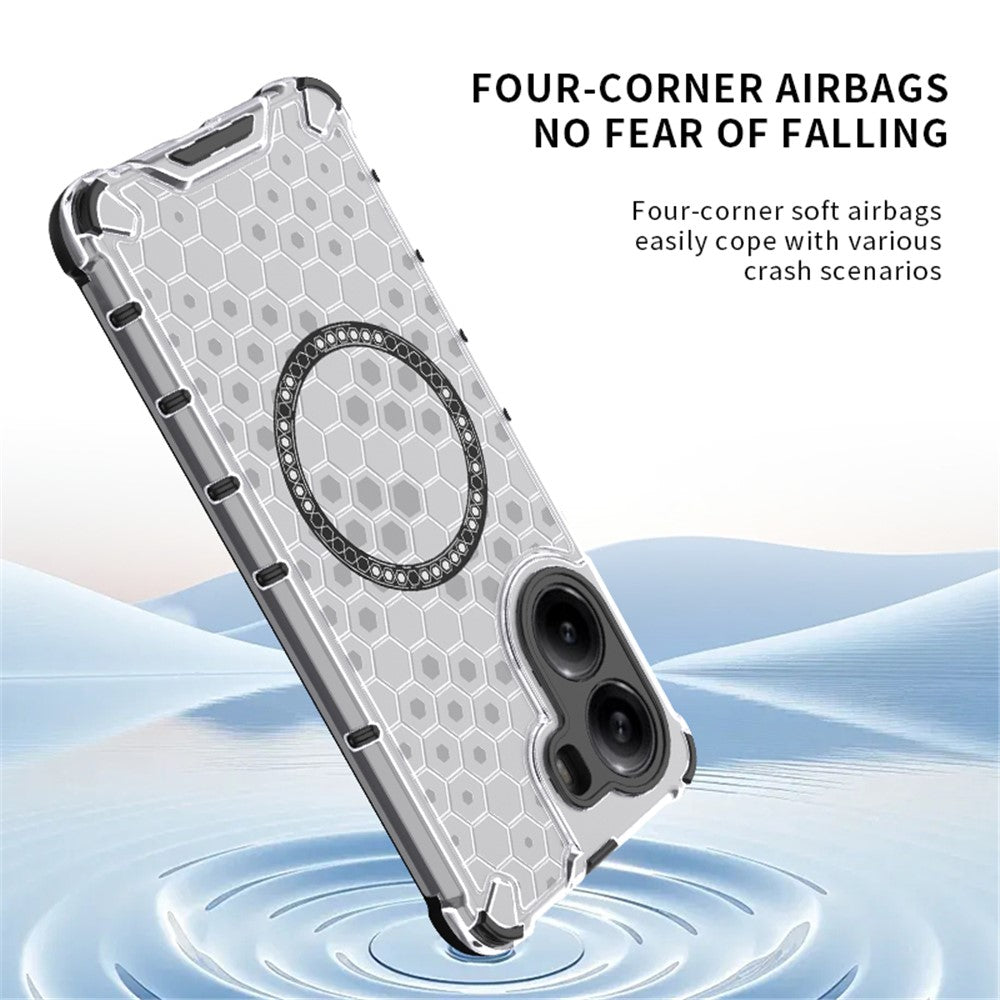 Xiaomi Poco X7 Pro 5G / Redmi Turbo 4 5G Magnetiskt Skal Honeycomb Design TPU + PC mobilskal