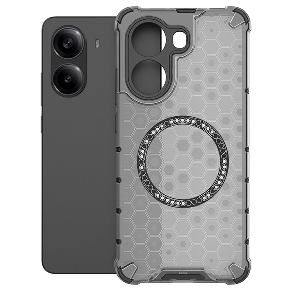 Xiaomi Poco X7 Pro 5G / Redmi Turbo 4 5G Magnetiskt Skal Honeycomb Design TPU + PC mobilskal