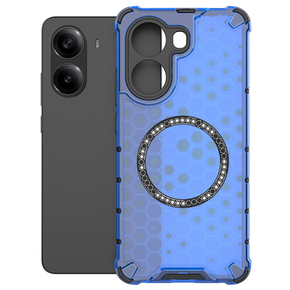 Xiaomi Poco X7 Pro 5G / Redmi Turbo 4 5G Magnetiskt Skal Honeycomb Design TPU + PC mobilskal