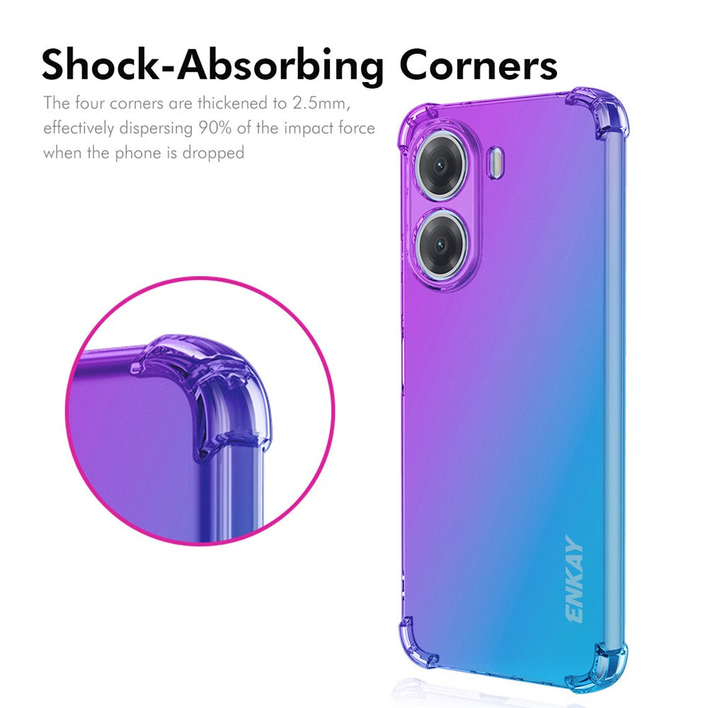 ENKAY For Xiaomi Poco X7 Pro 5G TPU Case  Thickened Four Corner Drop-Proof Phone Back Cover