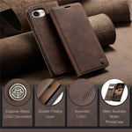 CASEME For iPhone 17th / 16th Wallet Case 013 Series PU Leather Phone Cover Stand