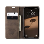 CASEME For iPhone 17th / 16th Wallet Case 013 Series PU Leather Phone Cover Stand